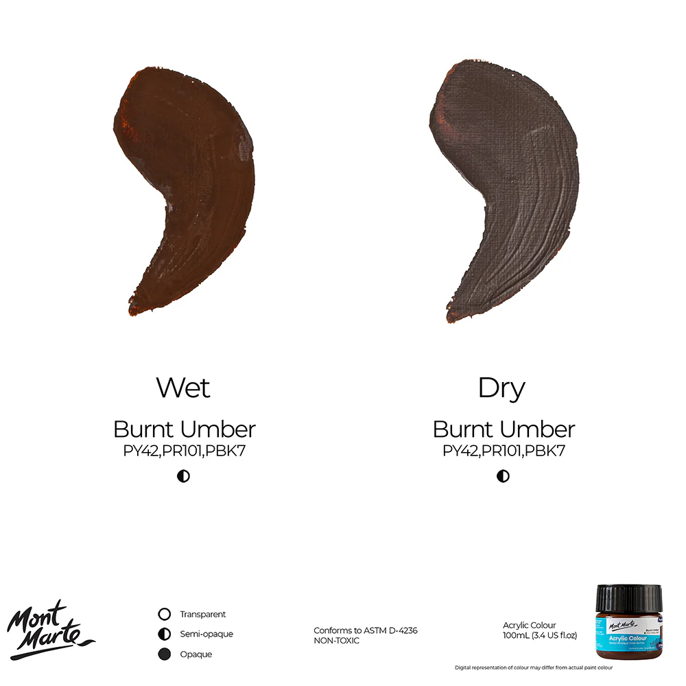 Acrylic Colour Paint Signature 100ml (3.4 US fl.oz) - Burnt Umber - Image 9