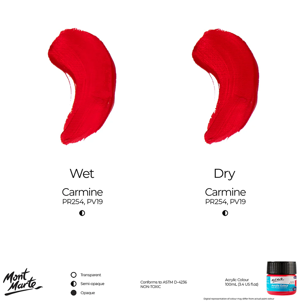 Acrylic Colour Paint Signature 100ml (3.4 US fl.oz) - Carmine - Image 9