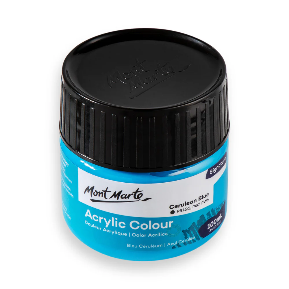 Acrylic Colour Paint Signature 100ml (3.4 US fl.oz) - Cerulean Blue - Image 3