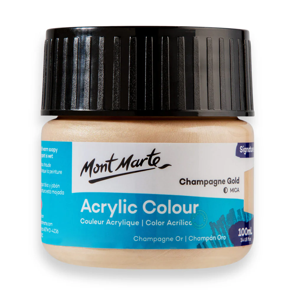 Acrylic Colour Paint Signature 100ml (3.4 US fl.oz) - Champagne Gold