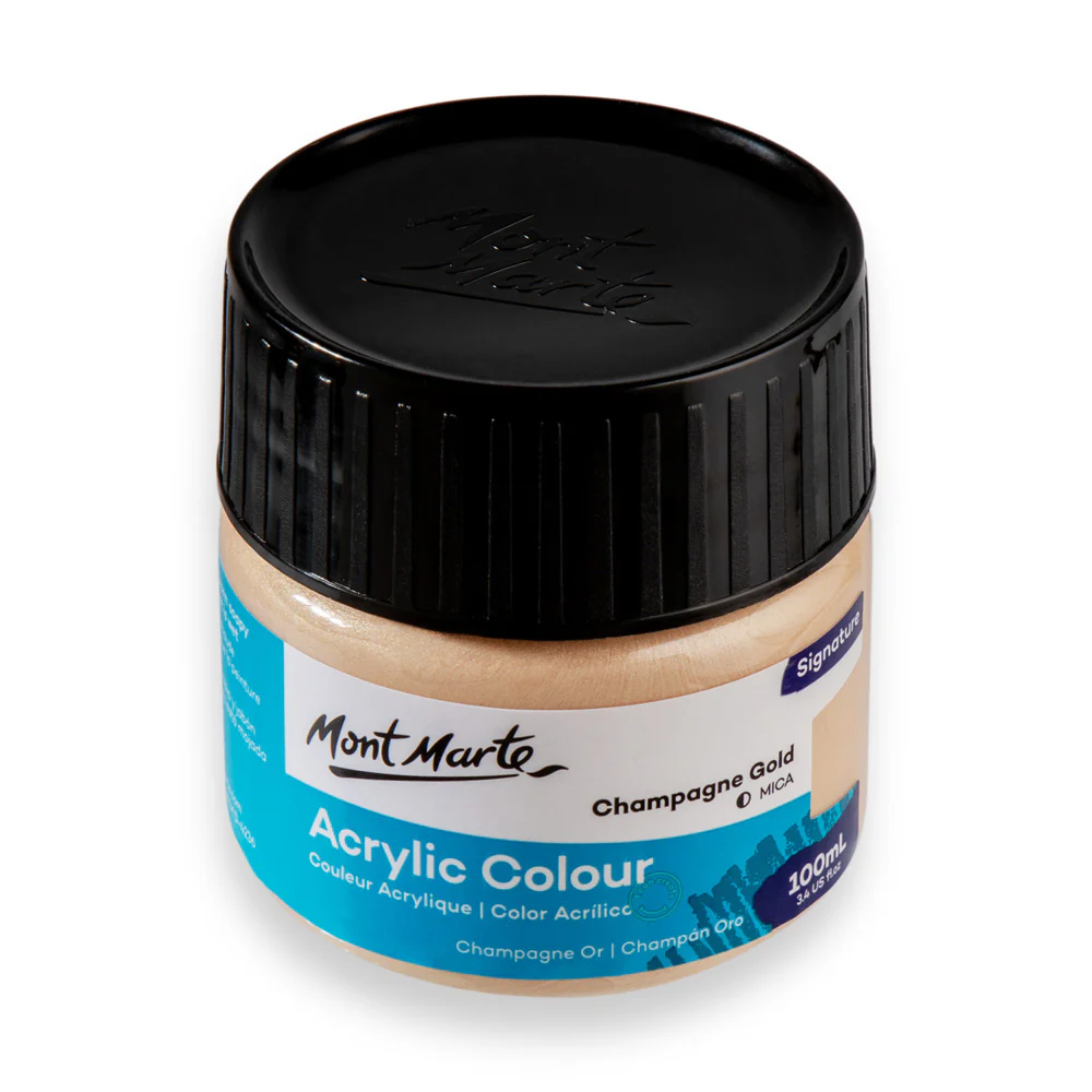 Acrylic Colour Paint Signature 100ml (3.4 US fl.oz) - Champagne Gold - Image 3