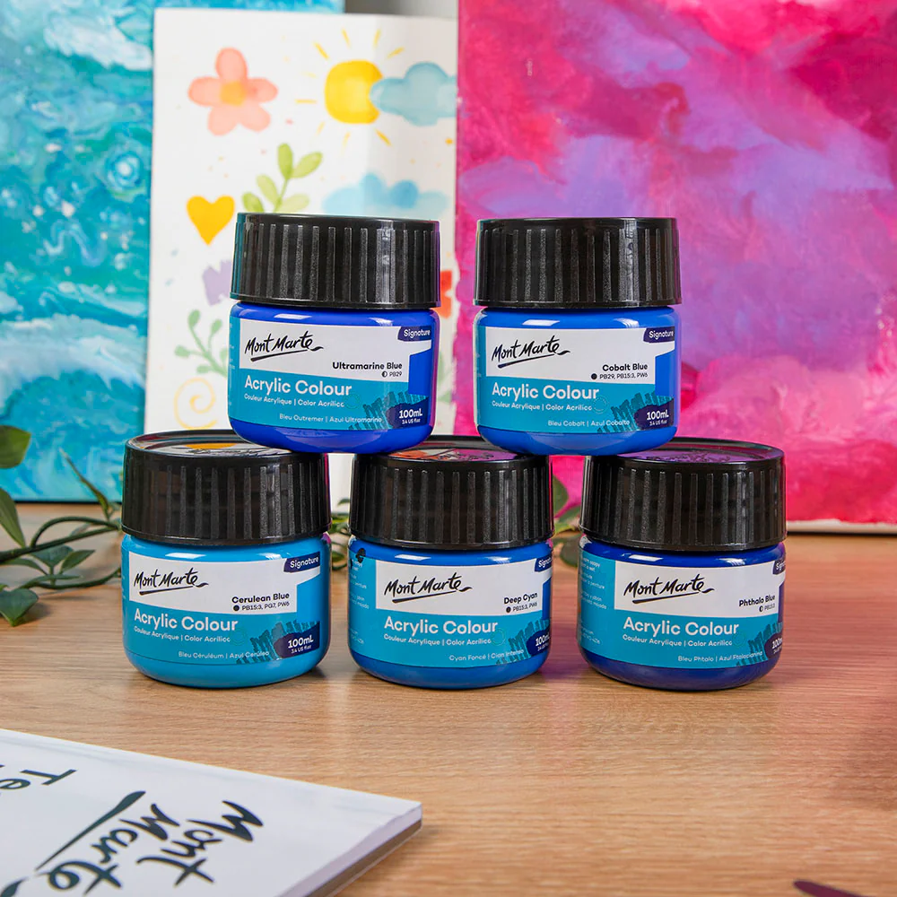 Acrylic Colour Paint Signature 100ml (3.4 US fl.oz) - Cobalt Blue - Image 7