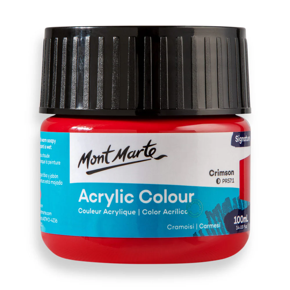 Acrylic Colour Paint Signature 100ml (3.4 US fl.oz) - Crimson