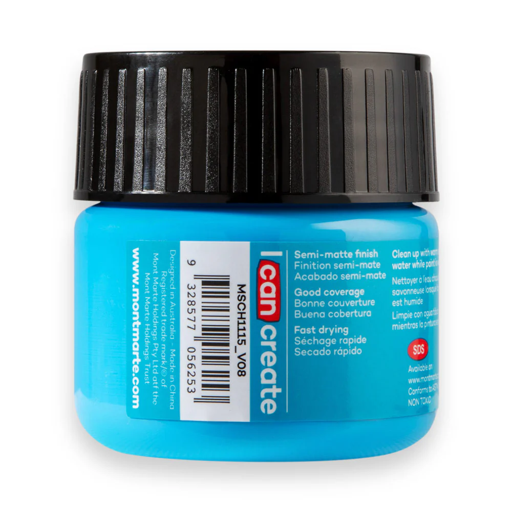 Acrylic Colour Paint Signature 100ml (3.4 US fl.oz) - Fluoro Blue - Image 4