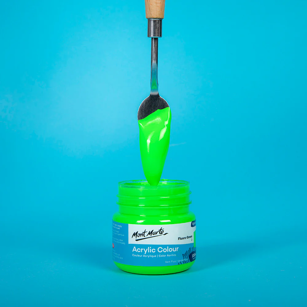 Acrylic Colour Paint Signature 100ml (3.4 US fl.oz) - Fluoro Green - Image 2