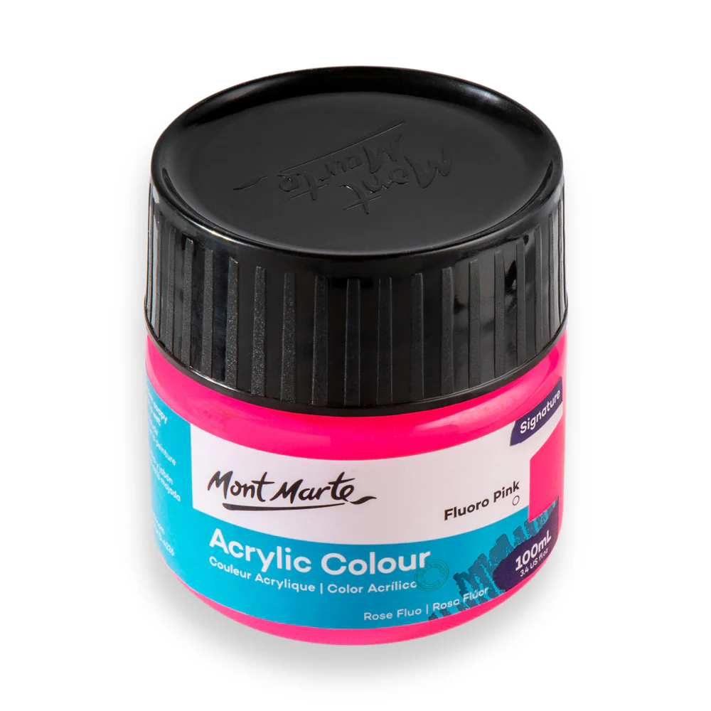 Acrylic Colour Paint Signature 100ml (3.4 US fl.oz) - Fluoro Pink - Image 3