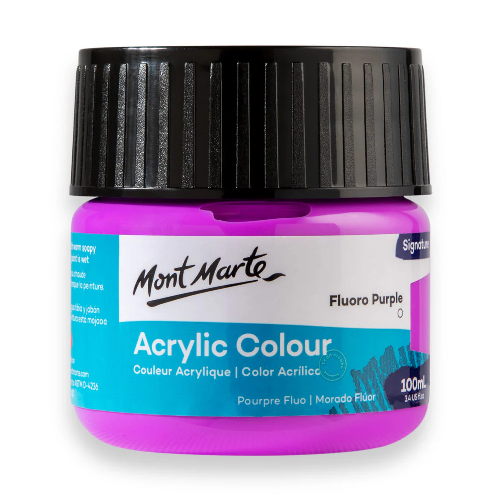 Acrylic Colour Paint Signature 100ml (3.4 US fl.oz) - Fluoro Purple