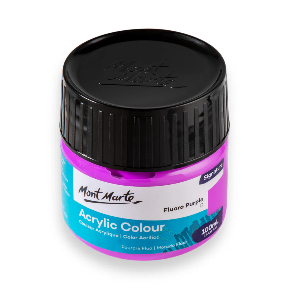 Acrylic Colour Paint Signature 100ml (3.4 US fl.oz) - Fluoro Purple - Image 3