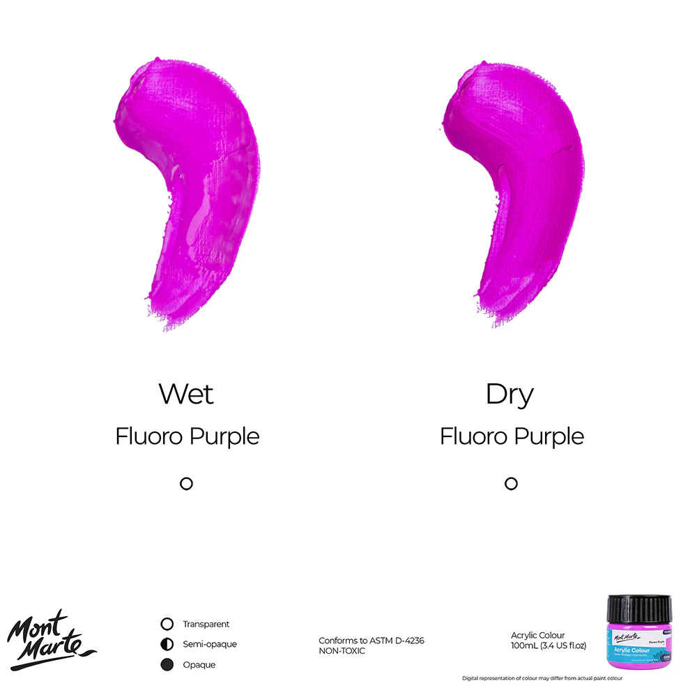 Acrylic Colour Paint Signature 100ml (3.4 US fl.oz) - Fluoro Purple - Image 8