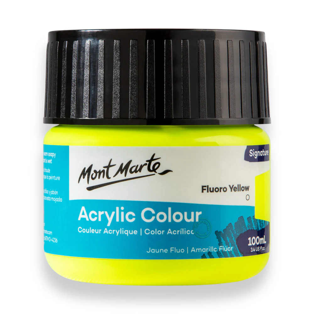 Acrylic Colour Paint Signature 100ml (3.4 US fl.oz) - Fluoro Yellow