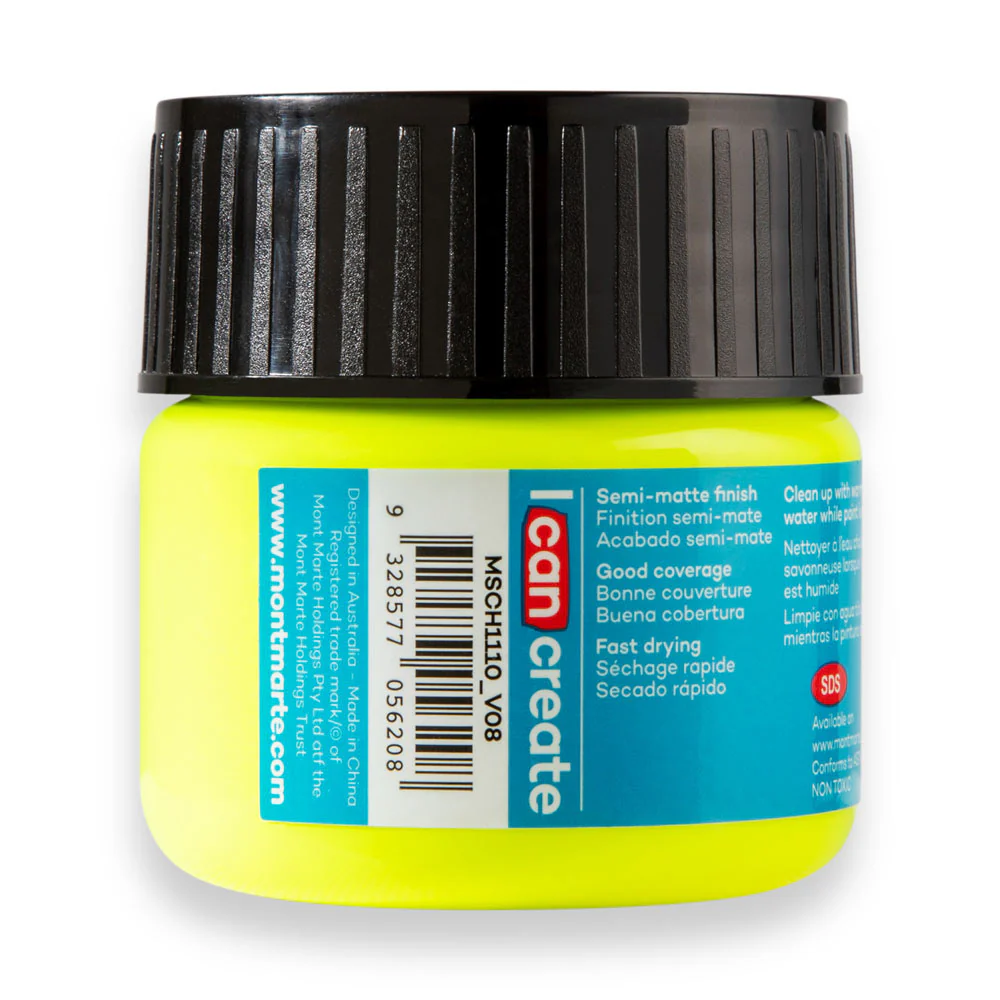Acrylic Colour Paint Signature 100ml (3.4 US fl.oz) - Fluoro Yellow - Image 4