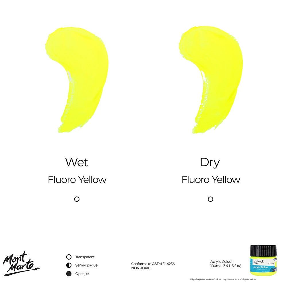 Acrylic Colour Paint Signature 100ml (3.4 US fl.oz) - Fluoro Yellow - Image 8
