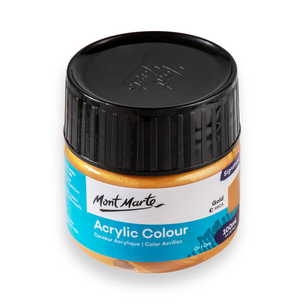 Acrylic Colour Paint Signature 100ml (3.4 US fl.oz) - Gold - Image 3