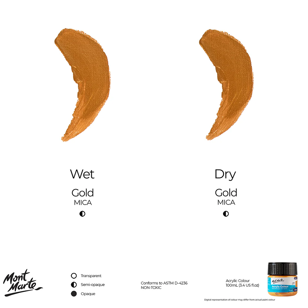 Acrylic Colour Paint Signature 100ml (3.4 US fl.oz) - Gold - Image 8