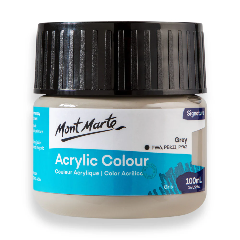 Acrylic Colour Paint Signature 100ml (3.4 US fl.oz) - Grey
