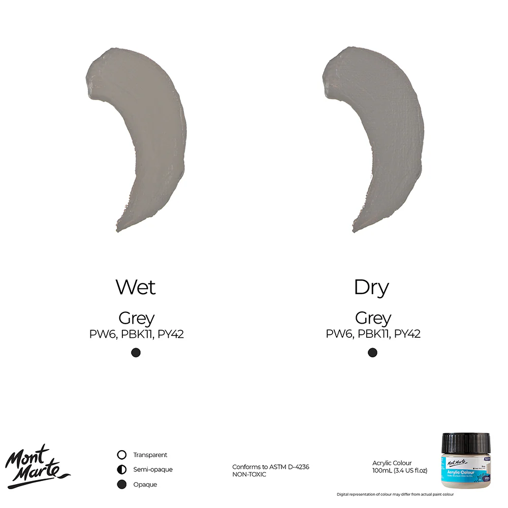 Acrylic Colour Paint Signature 100ml (3.4 US fl.oz) - Grey - Image 9
