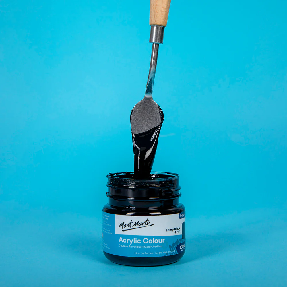 Acrylic Colour Paint Signature 100ml (3.4 US fl.oz) - Lamp Black - Image 2