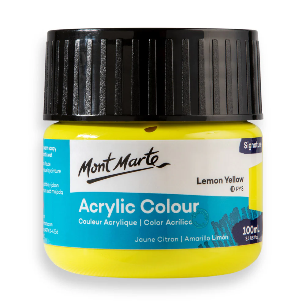 Acrylic Colour Paint Signature 100mL (3.4 US fl.oz) - Lemon Yellow
