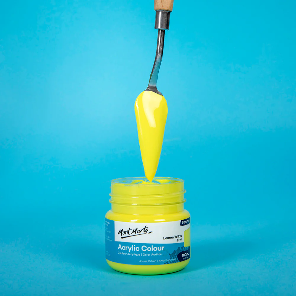 Acrylic Colour Paint Signature 100mL (3.4 US fl.oz) - Lemon Yellow - Image 2