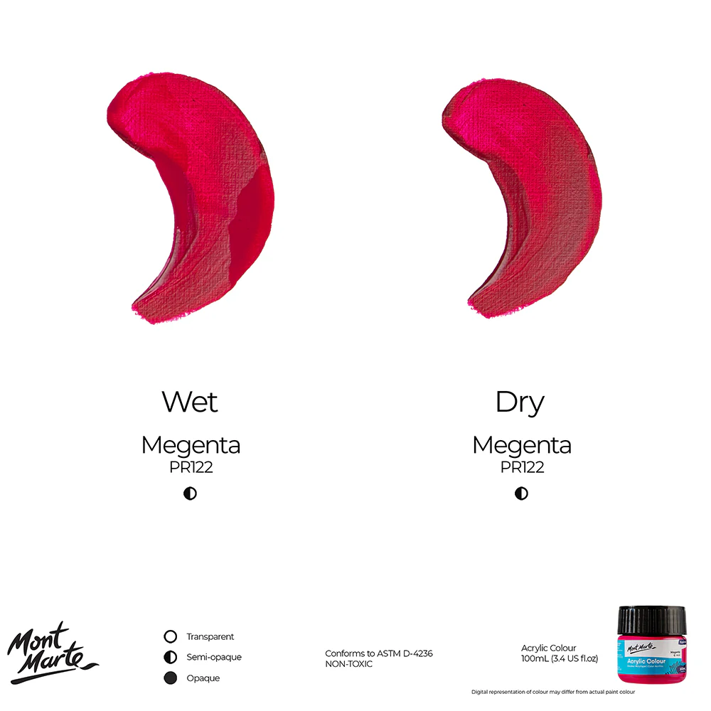 Acrylic Colour Paint Signature 100ml (3.4 US fl.oz) - Magenta - Image 9