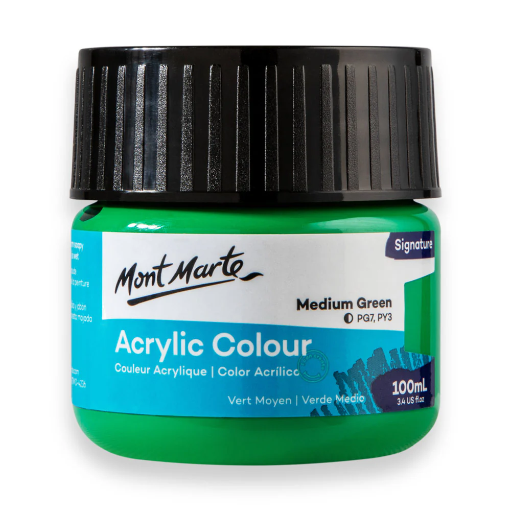 Acrylic Colour Paint Signature 100ml (3.4 US fl.oz) - Medium Green