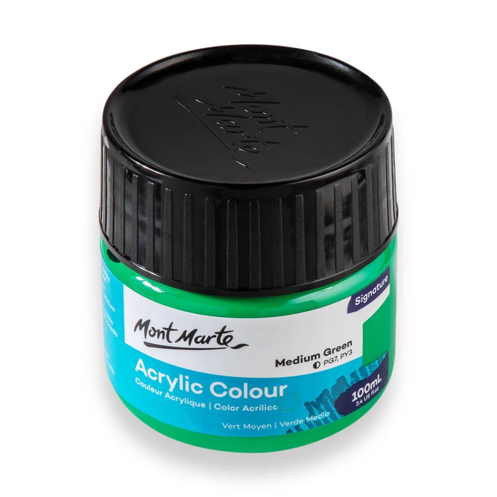 Acrylic Colour Paint Signature 100ml (3.4 US fl.oz) - Medium Green - Image 3