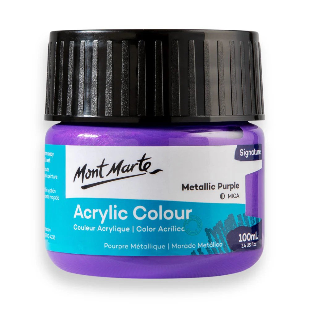 Acrylic Colour Paint Signature 100ml (3.4 US fl.oz) - Metallic Purple