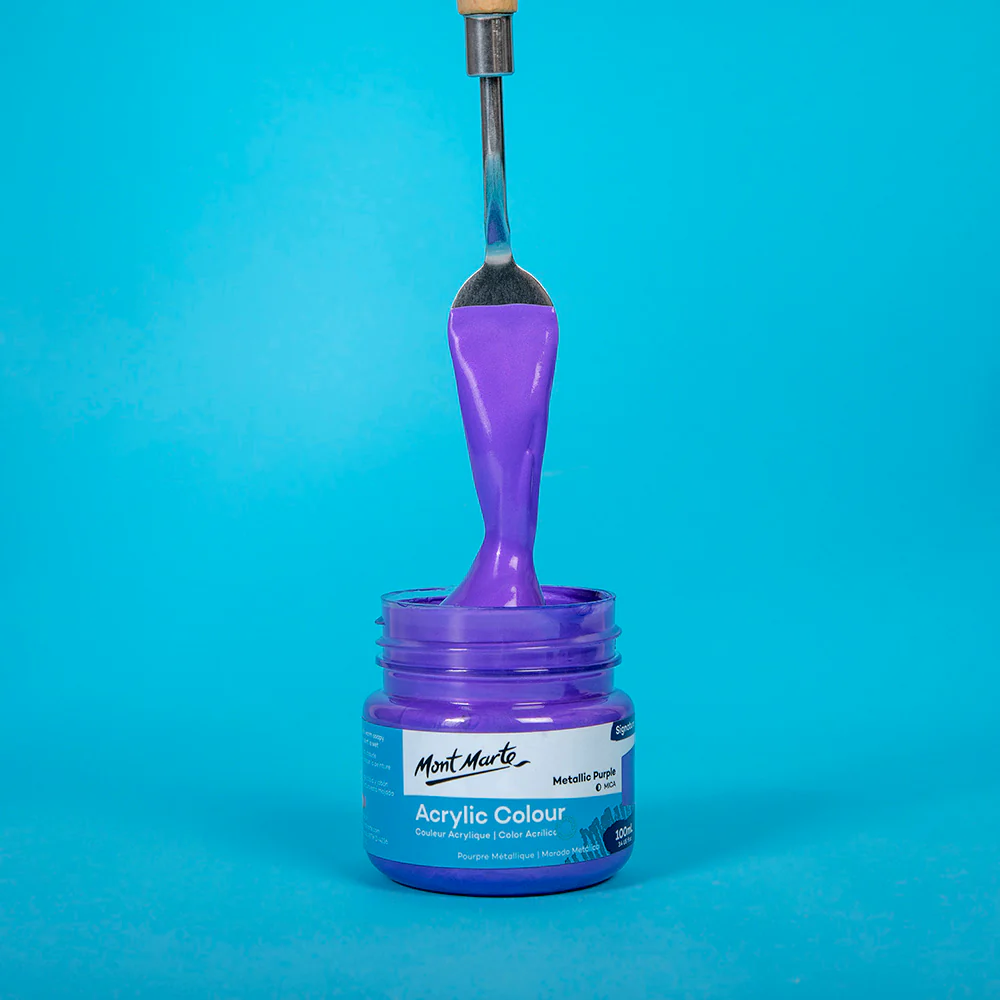 Acrylic Colour Paint Signature 100ml (3.4 US fl.oz) - Metallic Purple - Image 2