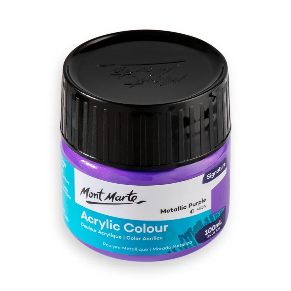 Acrylic Colour Paint Signature 100ml (3.4 US fl.oz) - Metallic Purple - Image 3