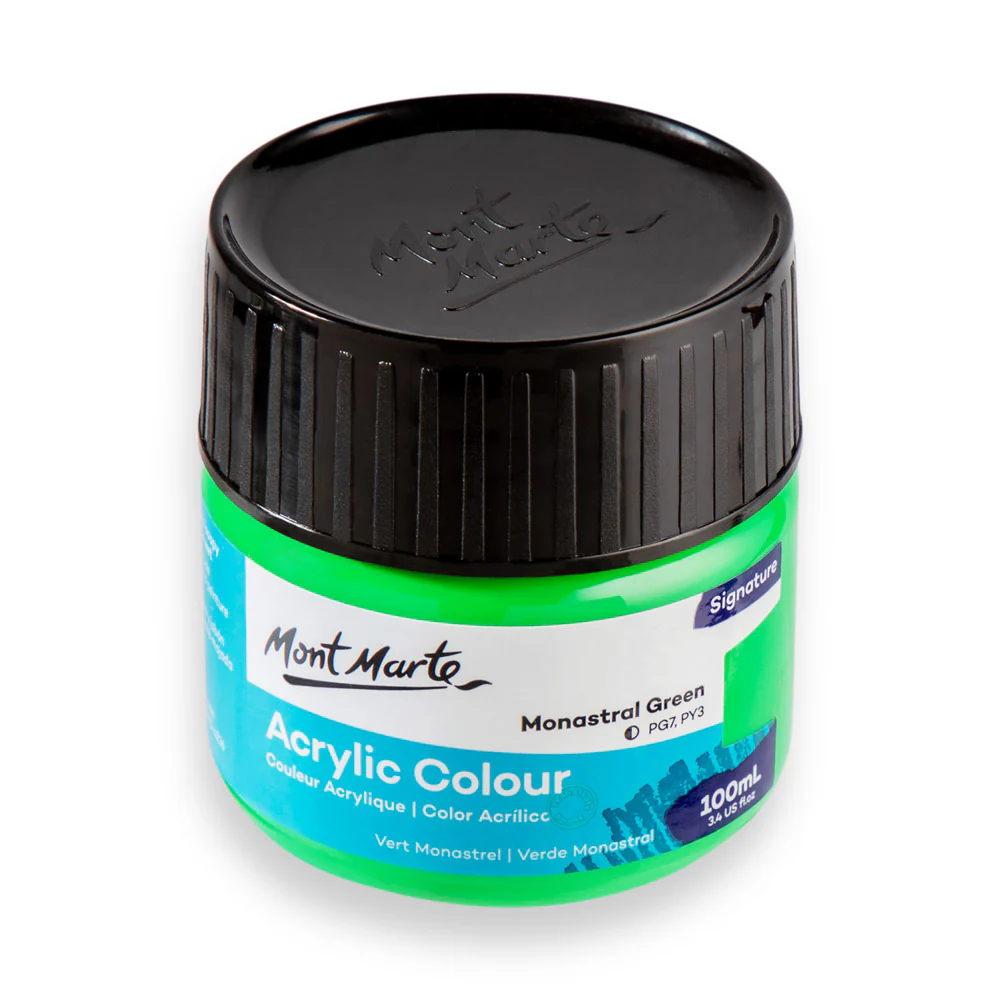 Acrylic Colour Paint Signature 100ml (3.4 US fl.oz) - Monastral Green - Image 3