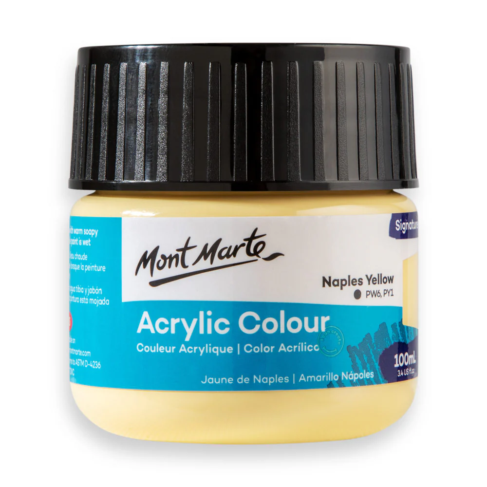 Acrylic Colour Paint Signature 100ml (3.4 US fl.oz) - Naples Yellow
