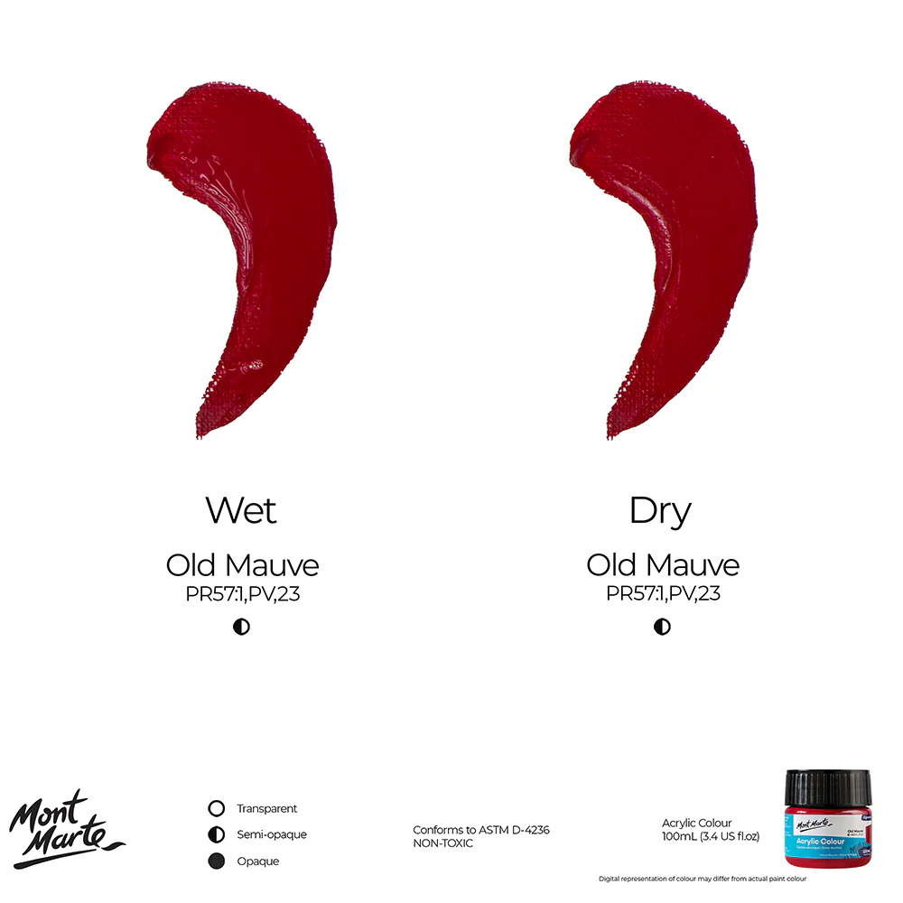 Acrylic Colour Paint Signature 100ml (3.4 US fl.oz) - Old Mauve - Image 9