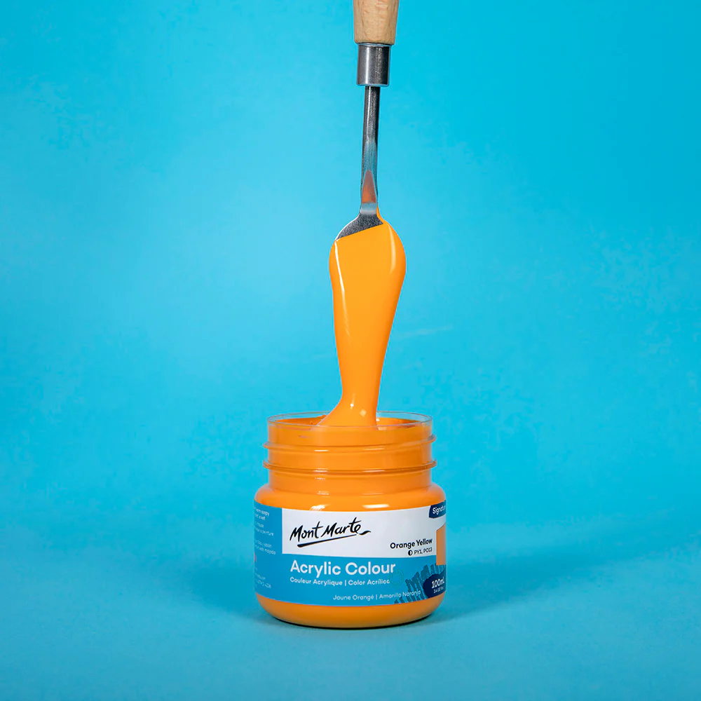 Acrylic Colour Paint Signature 100ml (3.4 US fl.oz) - Orange Yellow - Image 2