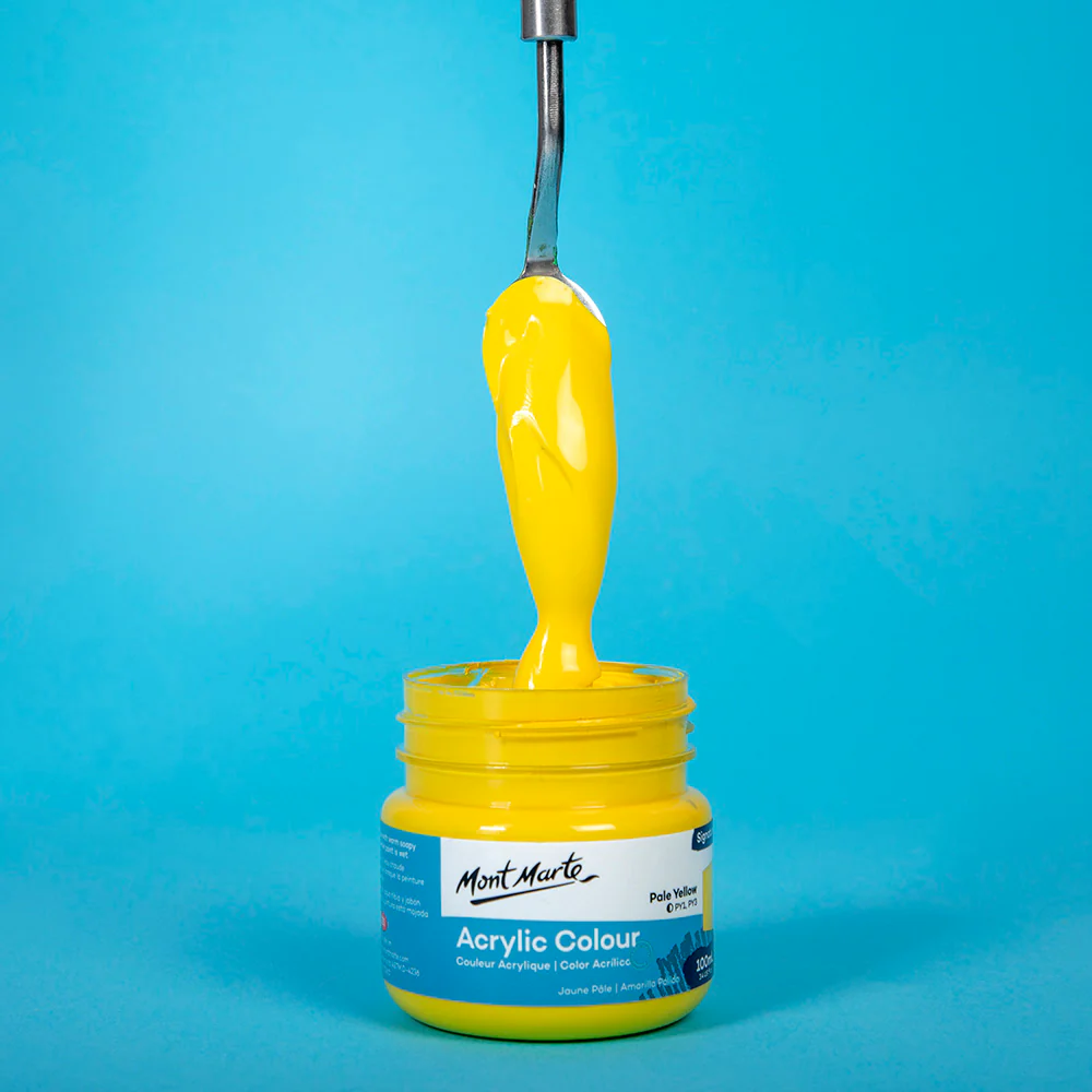 Acrylic Colour Paint Signature 100mL (3.4 US fl.oz) - Pale Yellow - Image 2