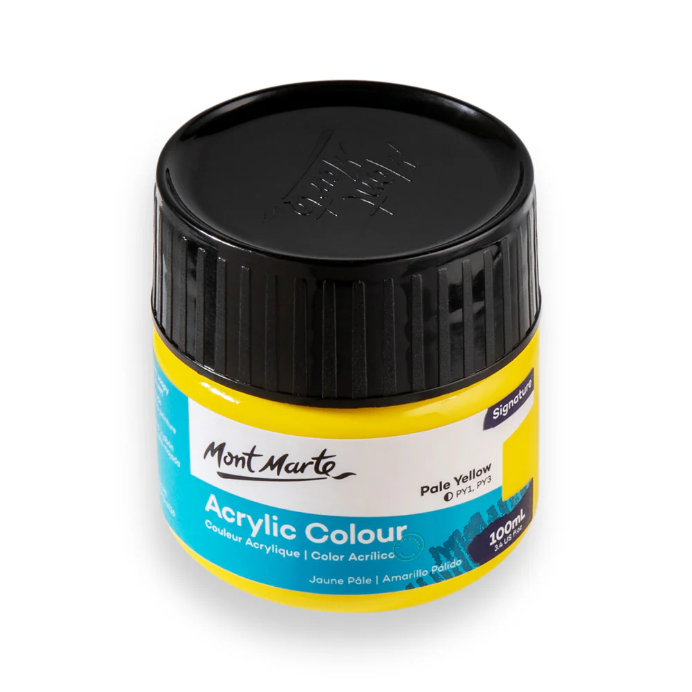 Acrylic Colour Paint Signature 100mL (3.4 US fl.oz) - Pale Yellow - Image 3