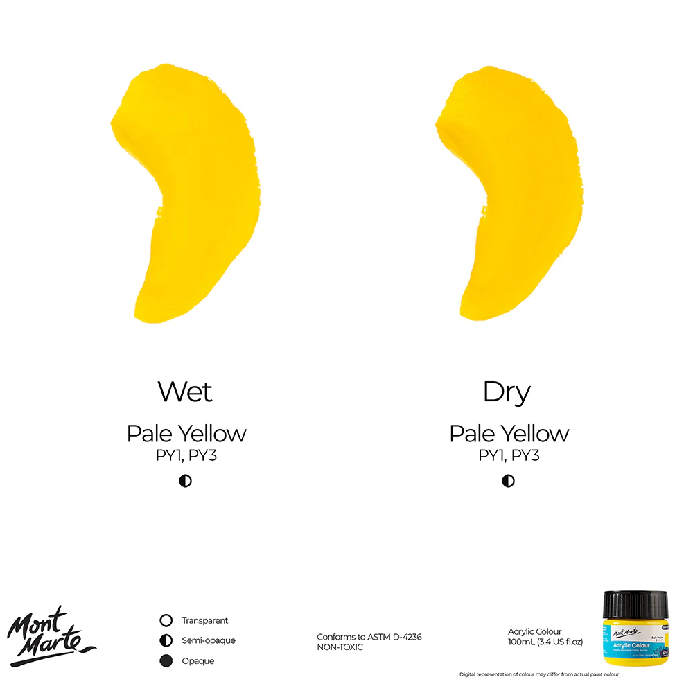 Acrylic Colour Paint Signature 100mL (3.4 US fl.oz) - Pale Yellow - Image 9
