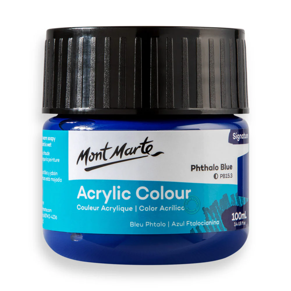 Acrylic Colour Paint Signature 100ml (3.4 US fl.oz) - Phthalo Blue
