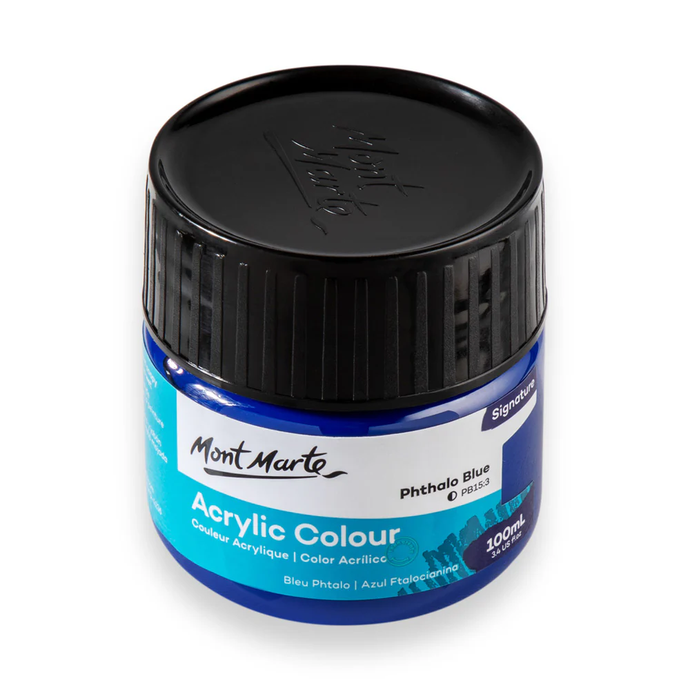 Acrylic Colour Paint Signature 100ml (3.4 US fl.oz) - Phthalo Blue - Image 3