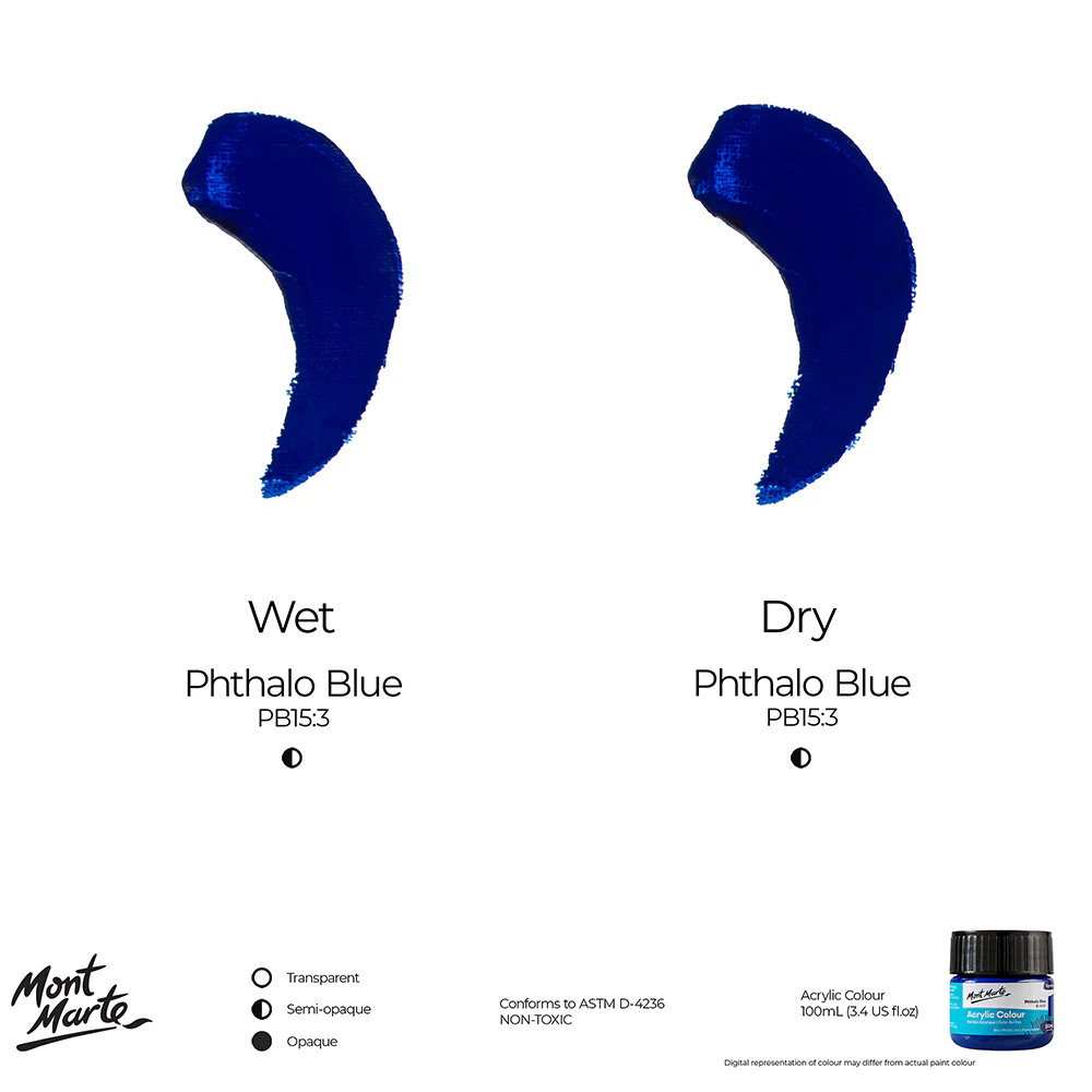 Acrylic Colour Paint Signature 100ml (3.4 US fl.oz) - Phthalo Blue - Image 9