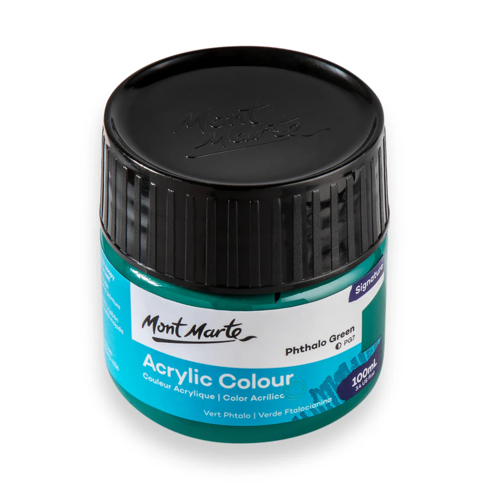 Acrylic Colour Paint Signature 100ml (3.4 US fl.oz) - Phthalo Green - Image 3
