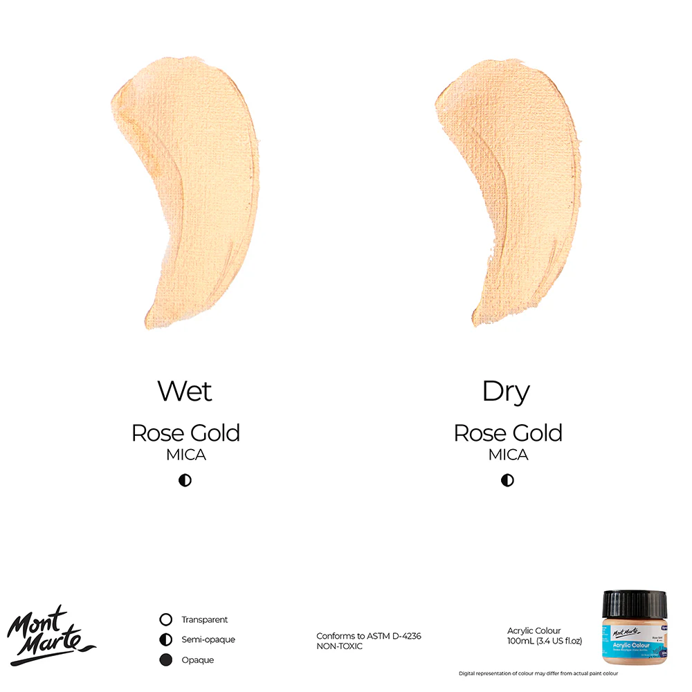 Acrylic Colour Paint Signature 100ml (3.4 US fl.oz) - Rose Gold - Image 8