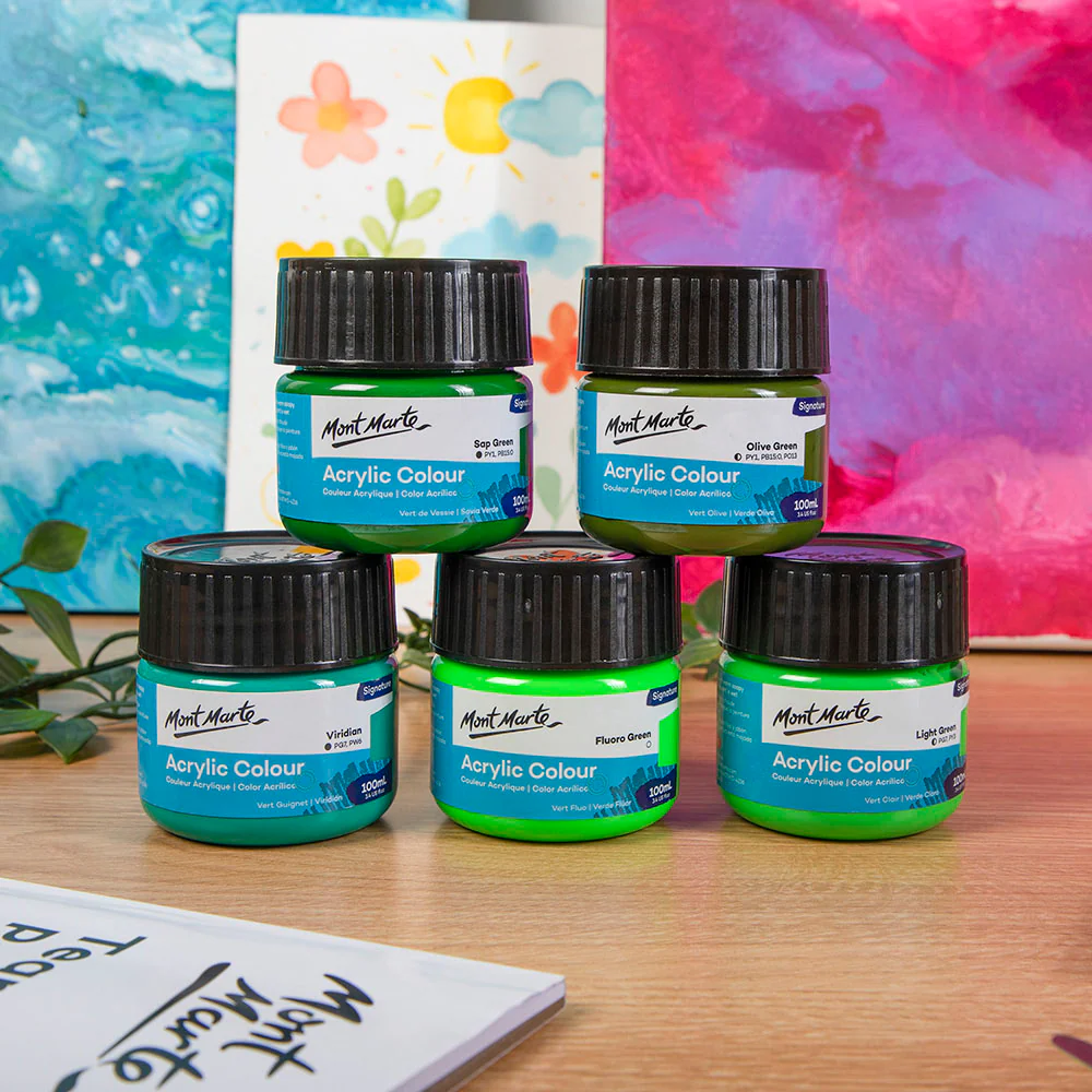 Acrylic Colour Paint Signature 100ml (3.4 US fl.oz) - Sap Green - Image 7
