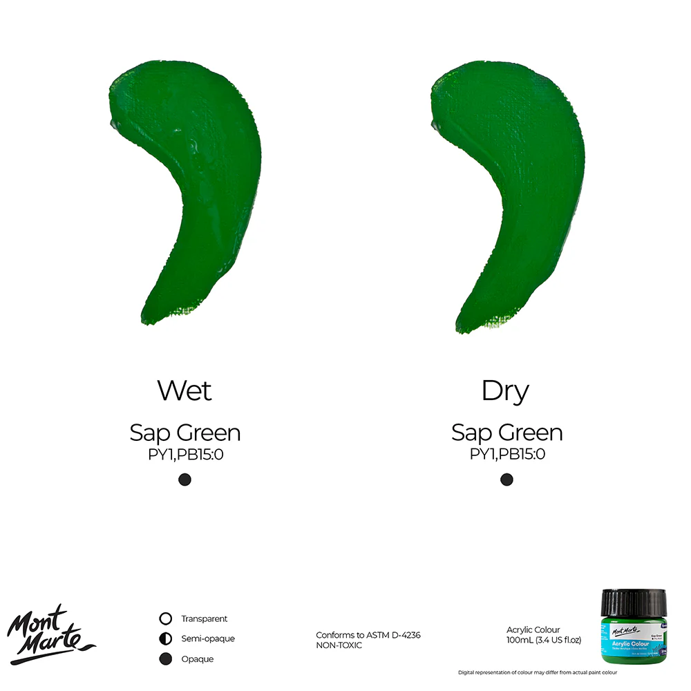 Acrylic Colour Paint Signature 100ml (3.4 US fl.oz) - Sap Green - Image 9