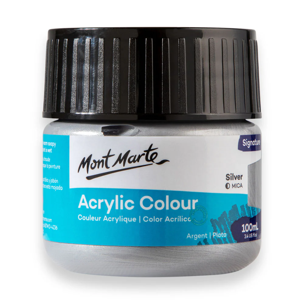 Acrylic Colour Paint Signature 100ml (3.4 US fl.oz) - Silver