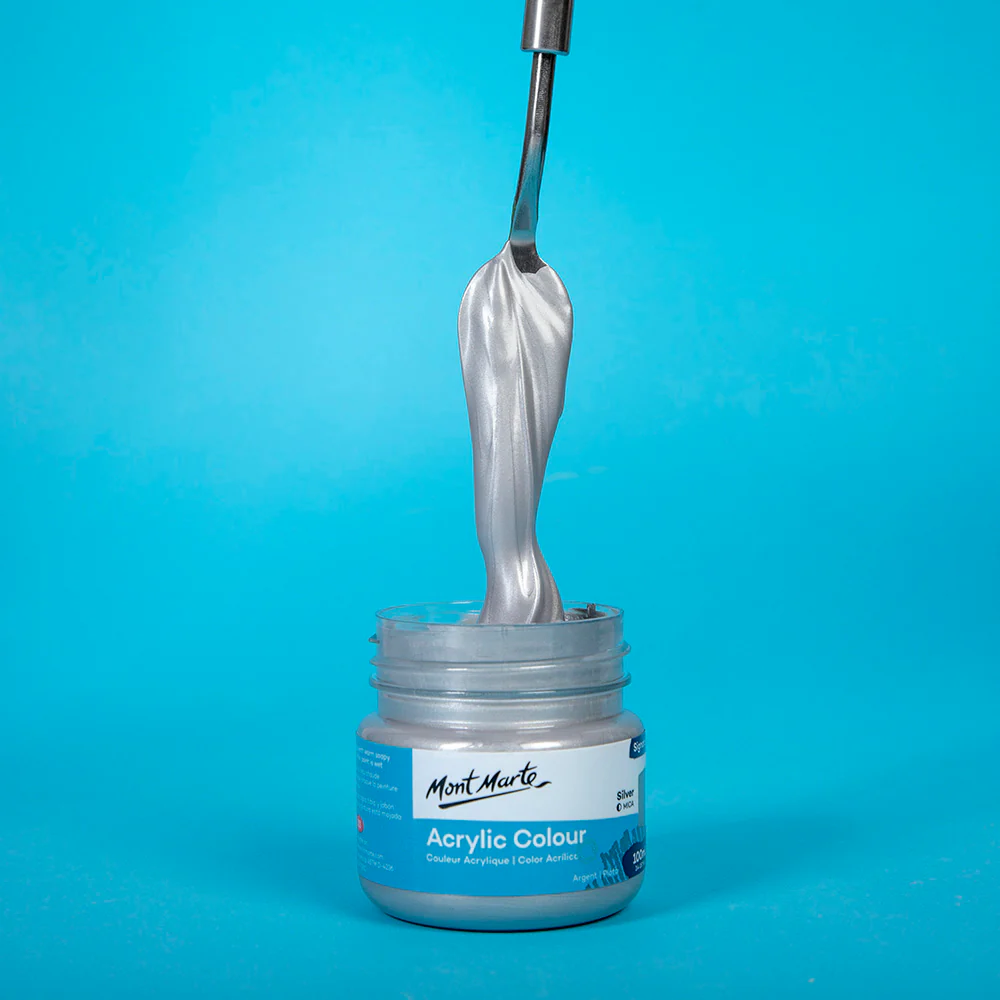 Acrylic Colour Paint Signature 100ml (3.4 US fl.oz) - Silver - Image 2