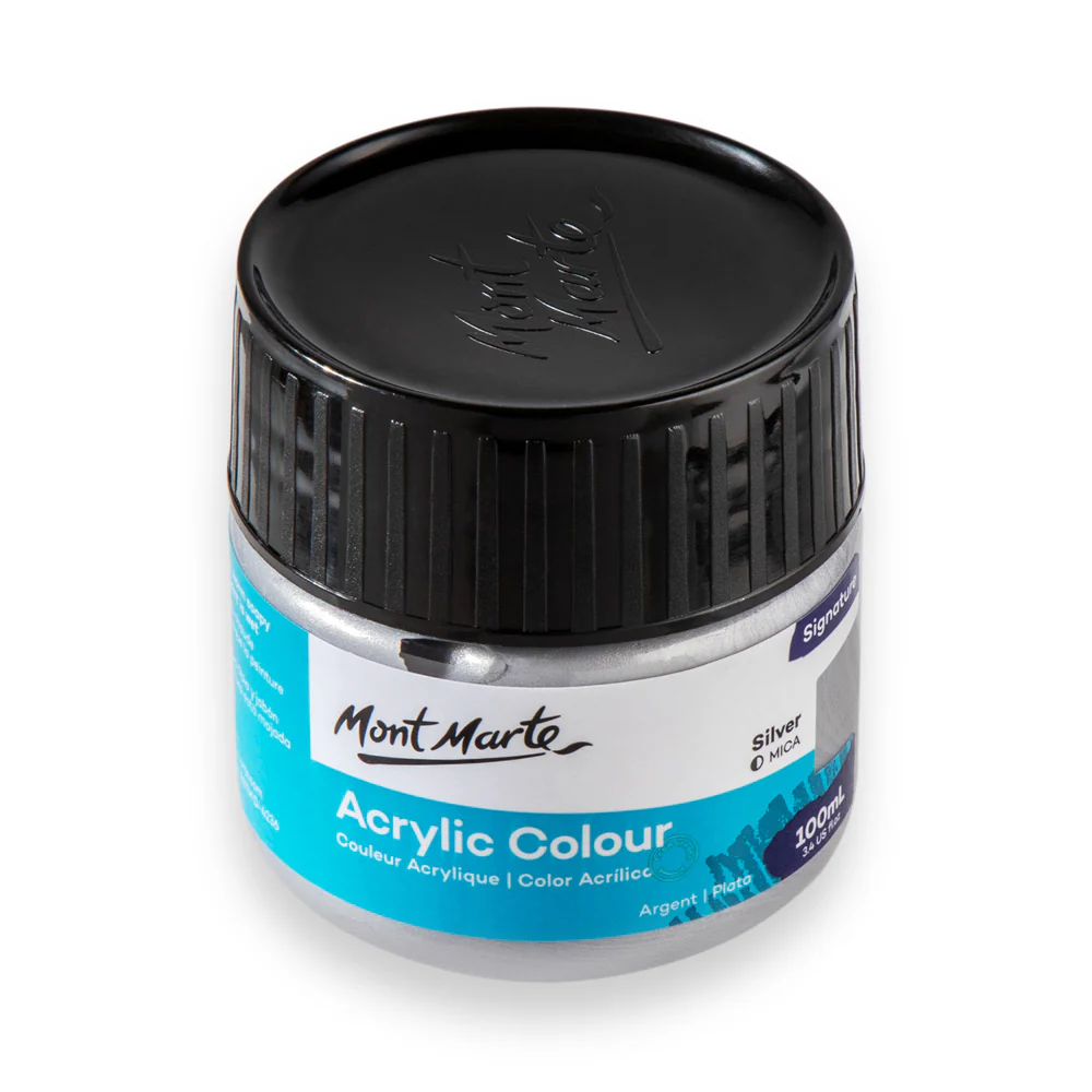 Acrylic Colour Paint Signature 100ml (3.4 US fl.oz) - Silver - Image 3