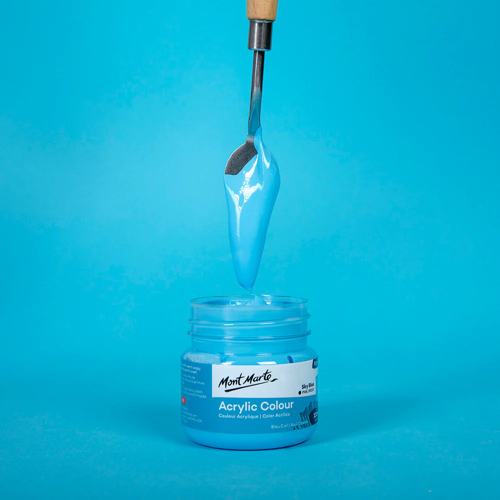 Acrylic Colour Paint Signature 100ml (3.4 US fl.oz) - Sky Blue - Image 2
