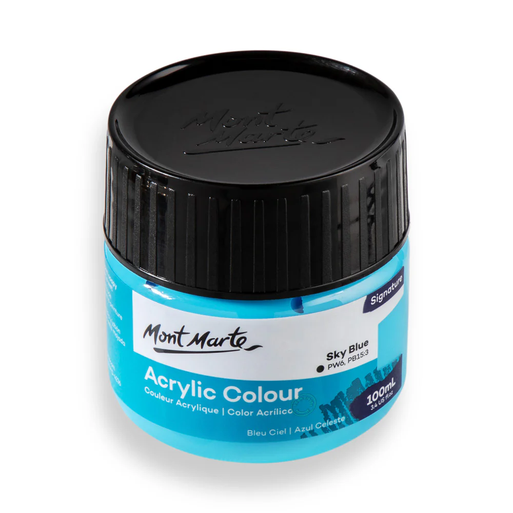 Acrylic Colour Paint Signature 100ml (3.4 US fl.oz) - Sky Blue - Image 3