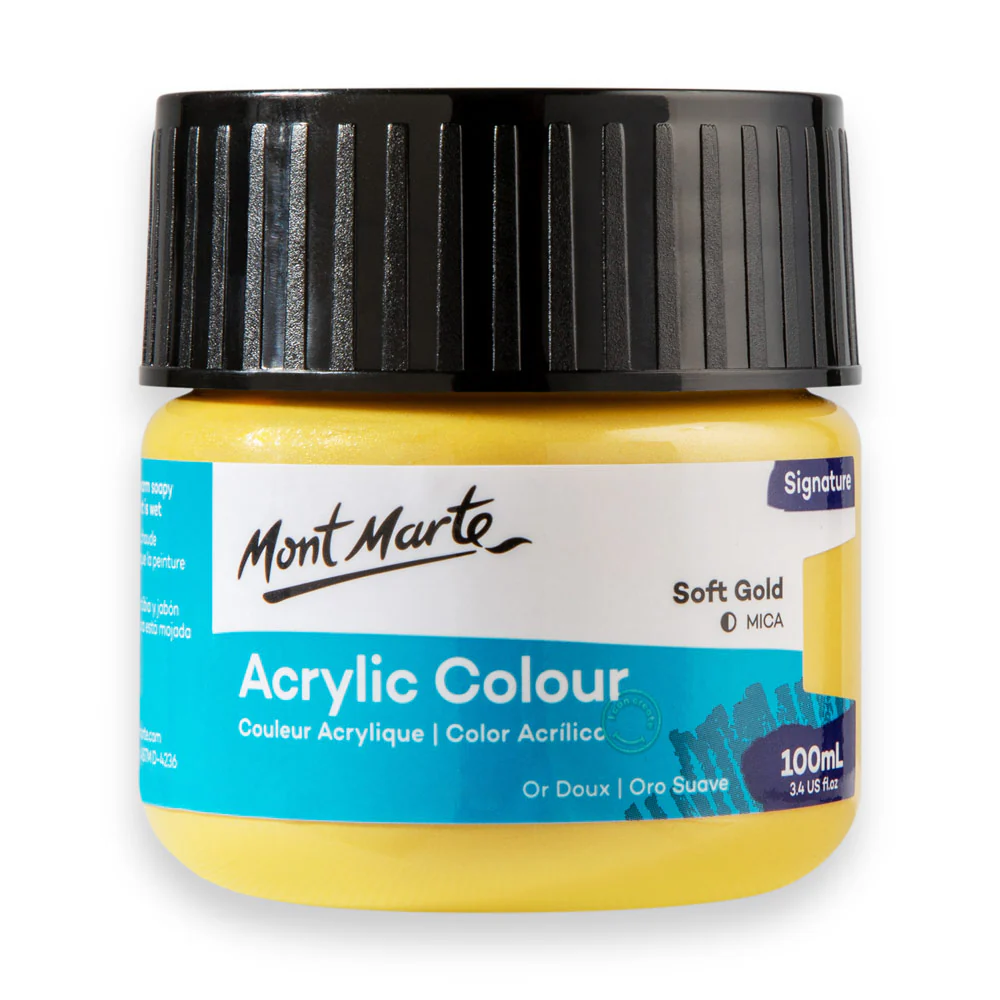 Acrylic Colour Paint Signature 100ml (3.4 US fl.oz) - Soft Gold
