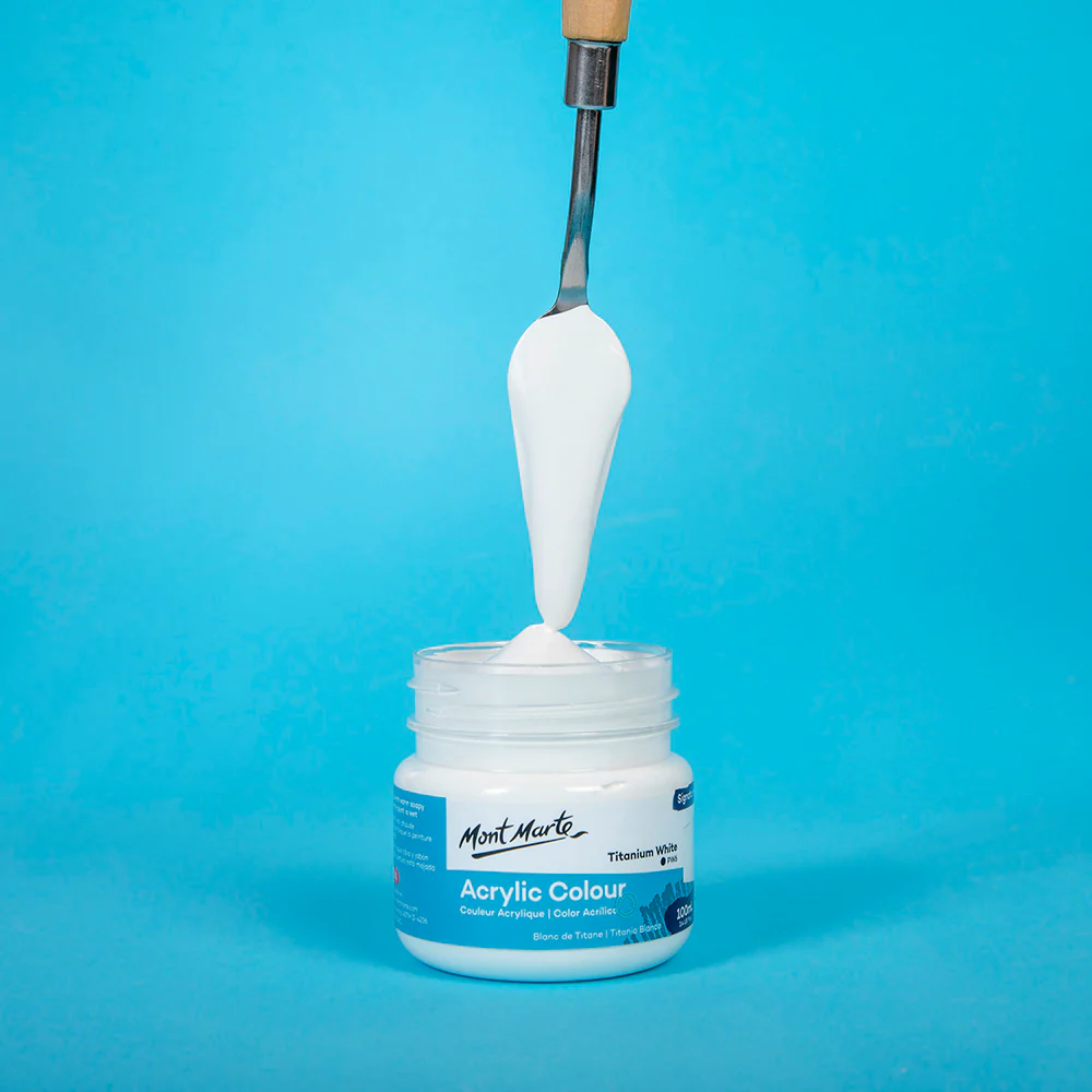 Acrylic Colour Paint Signature 100mL (3.4 US fl.oz) - Titanium White - Image 2